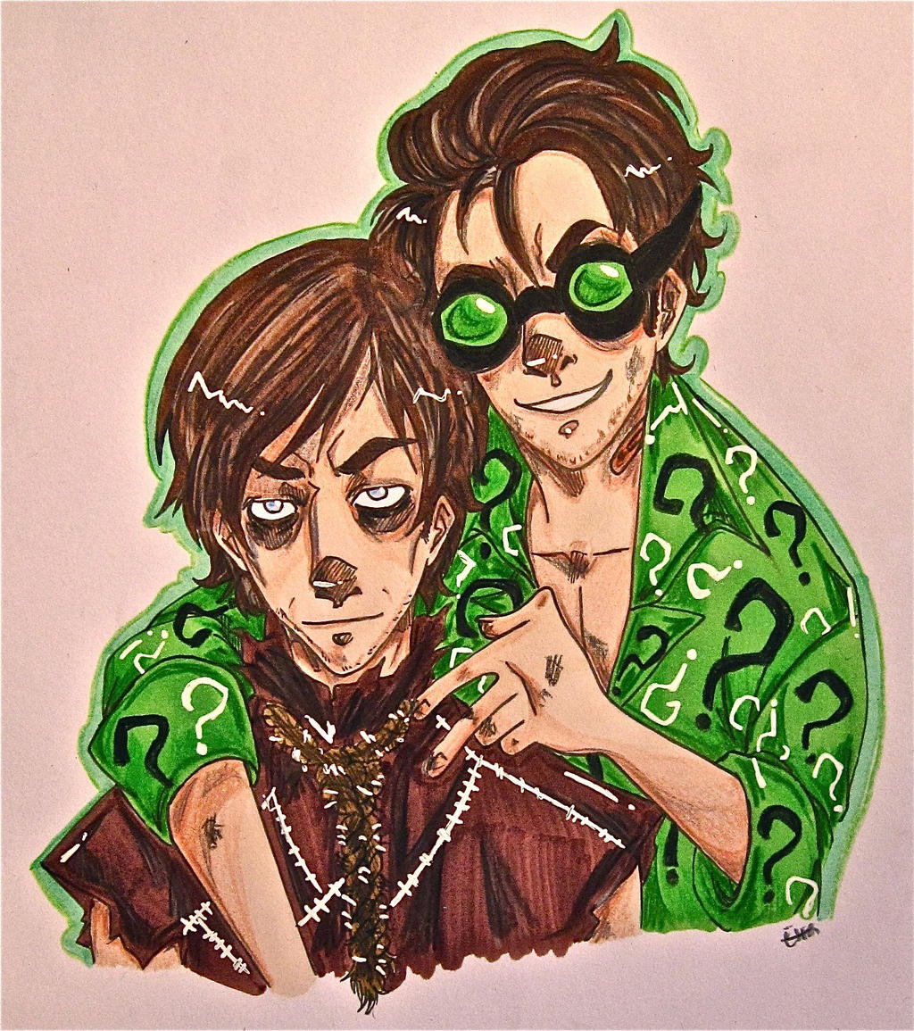 Arkham Knight: Scarecrow and Riddler by kyoyaka on DeviantArt