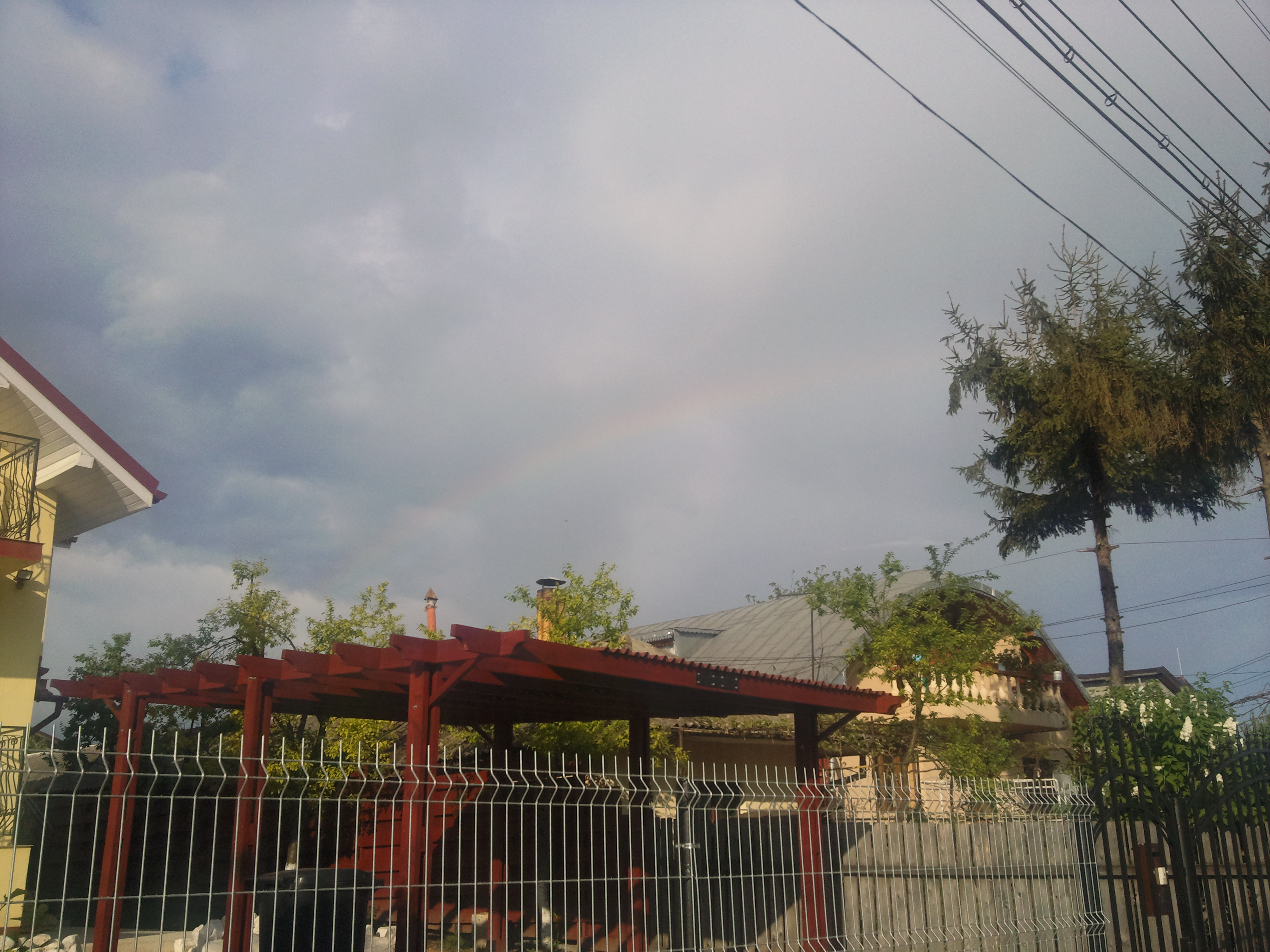 The rainbow over the hood