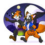 Fox and Skunk Halloween