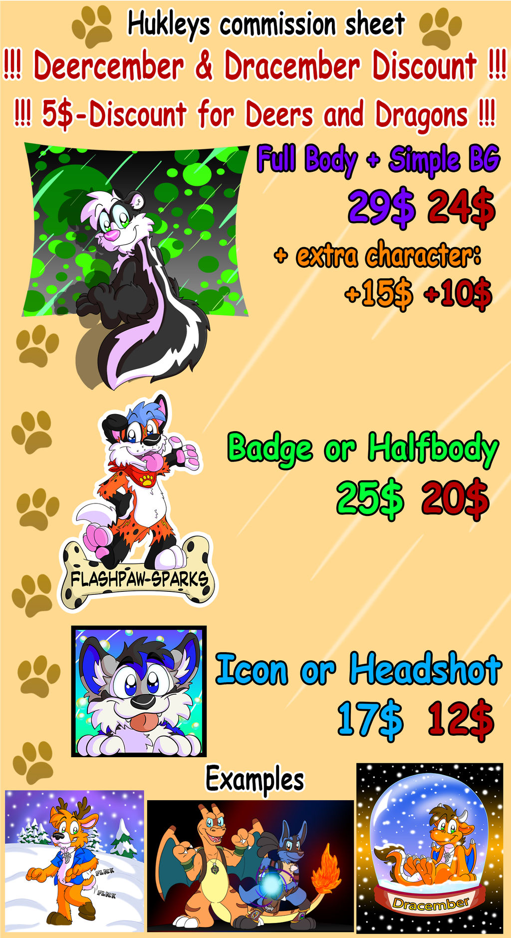 Commissions with Deercember and Dracember Discount