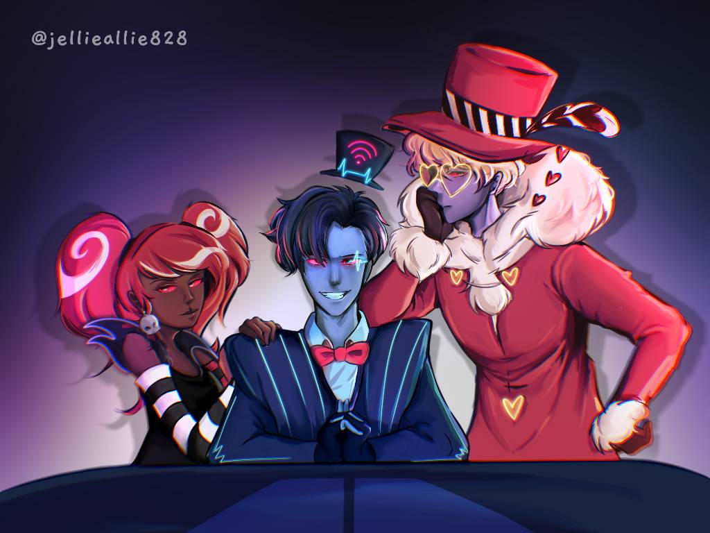 [Hazbin Hotel] 3Vs - Vox, Velvette and Valentino by JellieAllie828 on ...