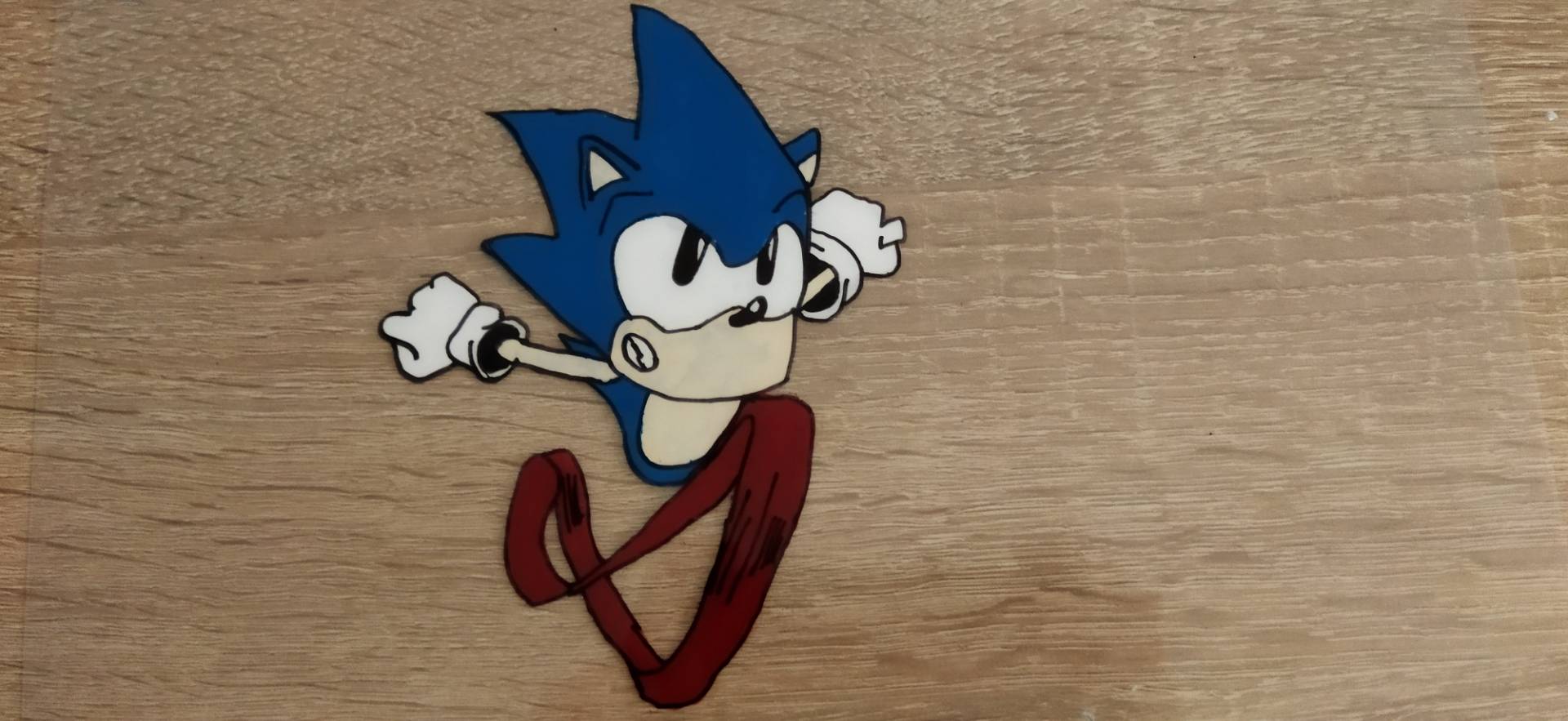 Ova Sonic Color In I finished my Sonic OVA animation cel. by AlienSonic on DeviantArt