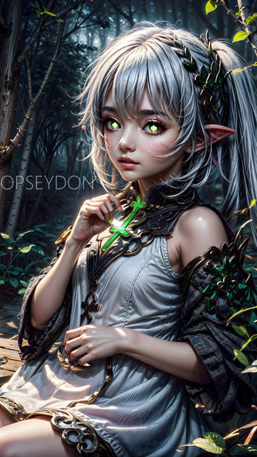 Nahida in The Sacred Forest (Mobile wallpaper)