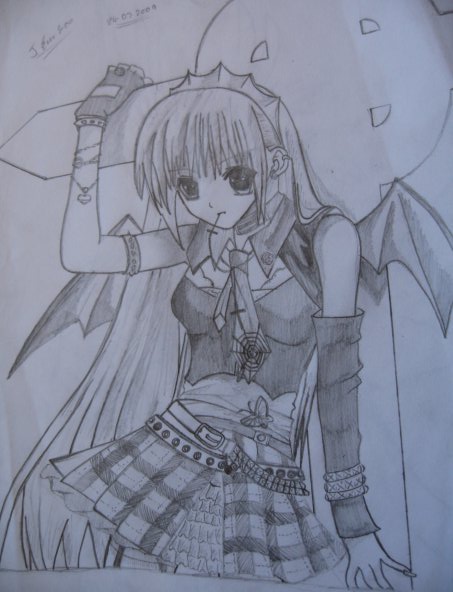 Anime Goth Girl Drawing