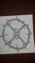 Barbed Wire X-Men Symbol