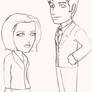 Mulder and Scully Chibis