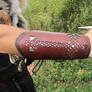 Metal and Leather Mjolnir Bracers