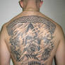 Viking back tattoo