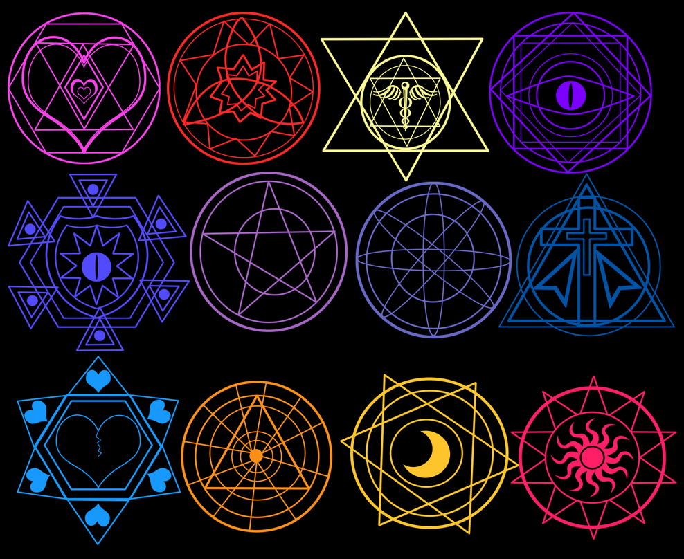 Метка магии. Фейри Тейл магические круги. Магический круг пентаграмма. Магические символы пентаграммы. Магия стихий пентаграмма.