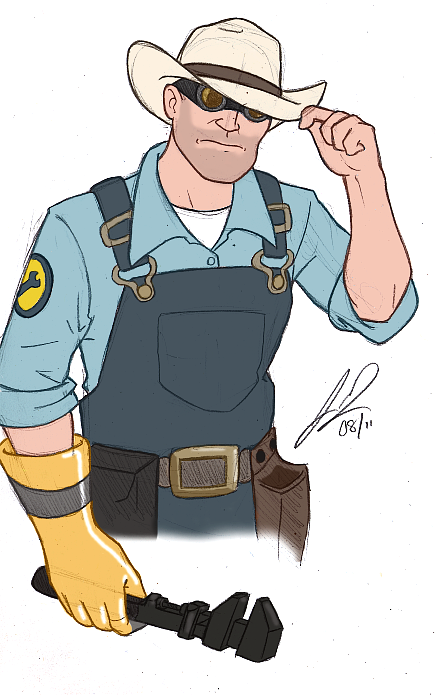 TF2 - Engie in Colour