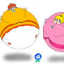 Peach And Daisy Wonder Balloons (Colored)