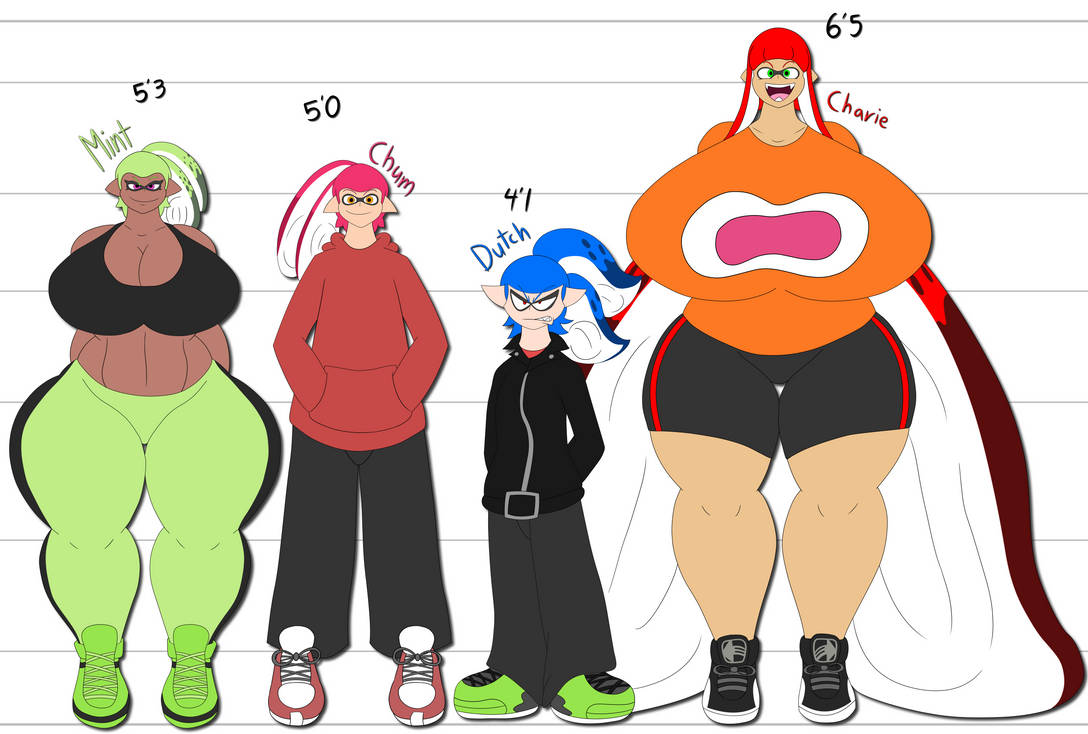 IGPHHangout's Squid OC Height Chart (Colored) by Matthew250 on DeviantArt