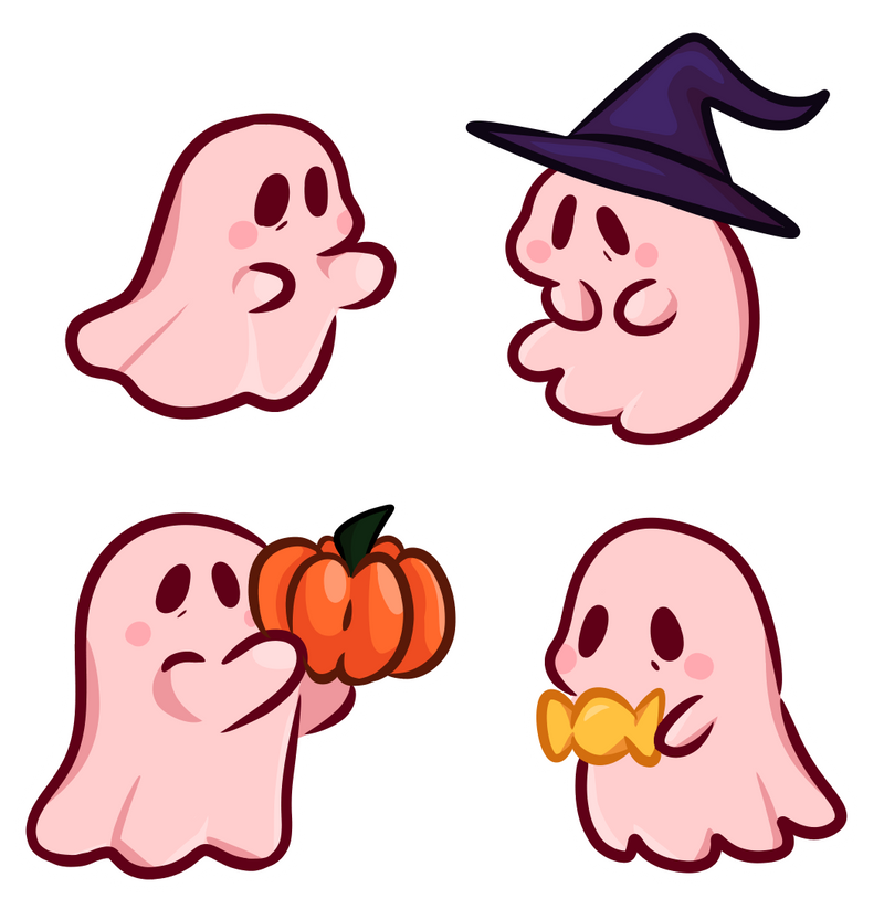 Sticker Line Ghost Ghost stickers by cursedcheesecake on DeviantArt