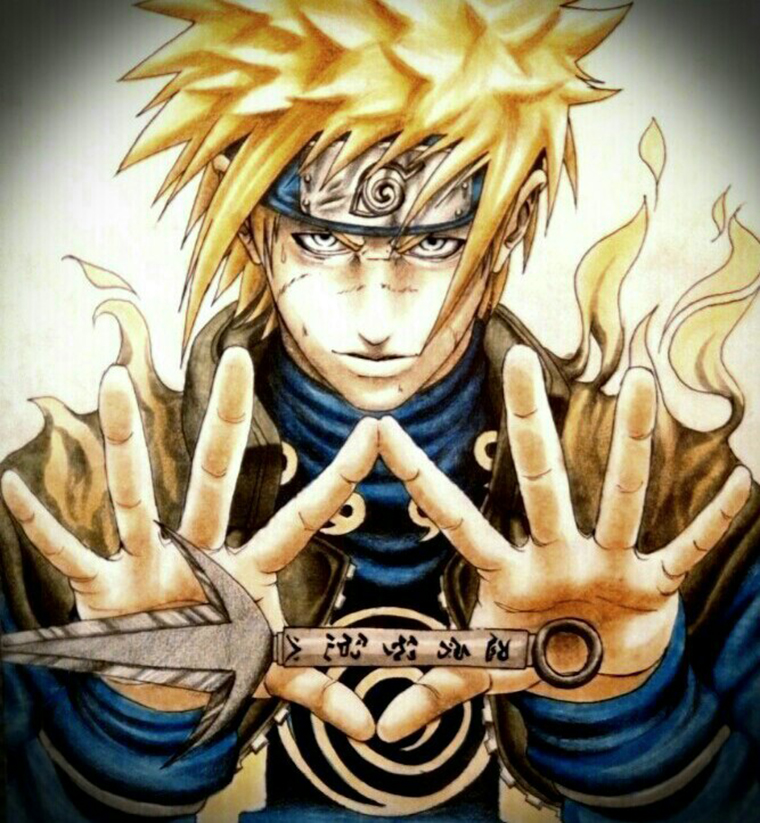 Minato Namikaze, 4 hokage, anime, hokage, naruto, HD phone