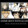 anime boys with glasses...