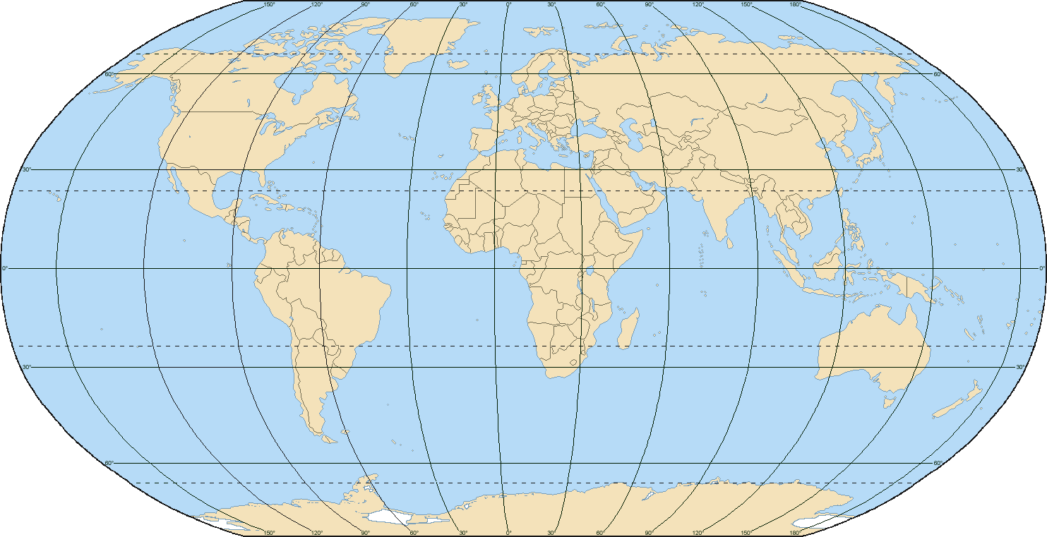 World Map with Grid