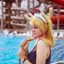 Tohru in a swimmingpool