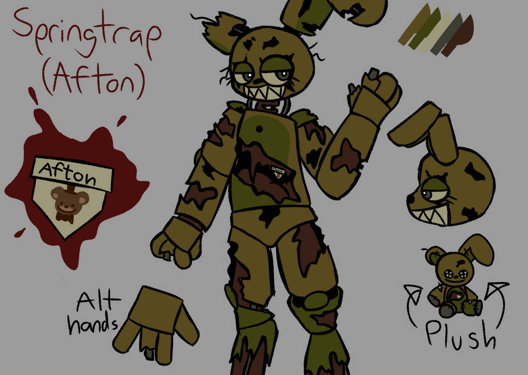 Spring Trap Reference Drawing Springtrap reference by sstarlitearts on DeviantArt
