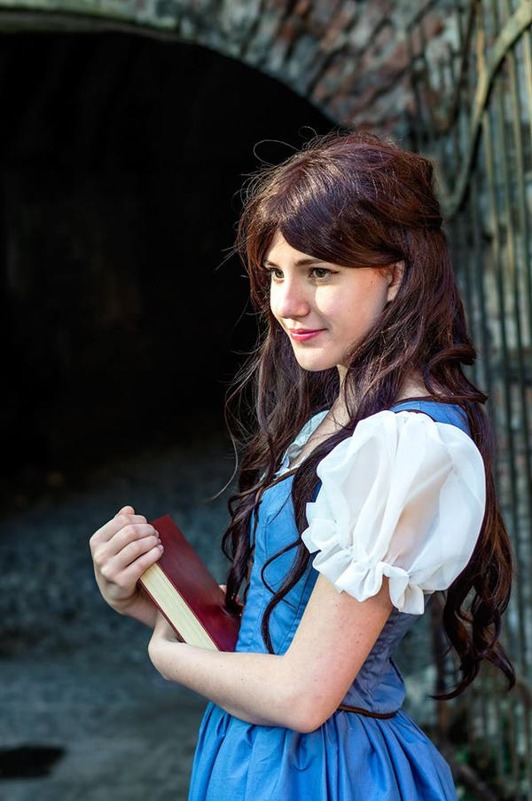 belle once upon a time blue dress Belle Once Upon a Time Costume Cosplay Blue Dress OUAT