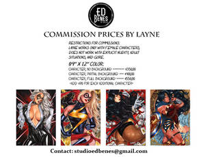 Commissions prices by Layne - Ed Benes Studio