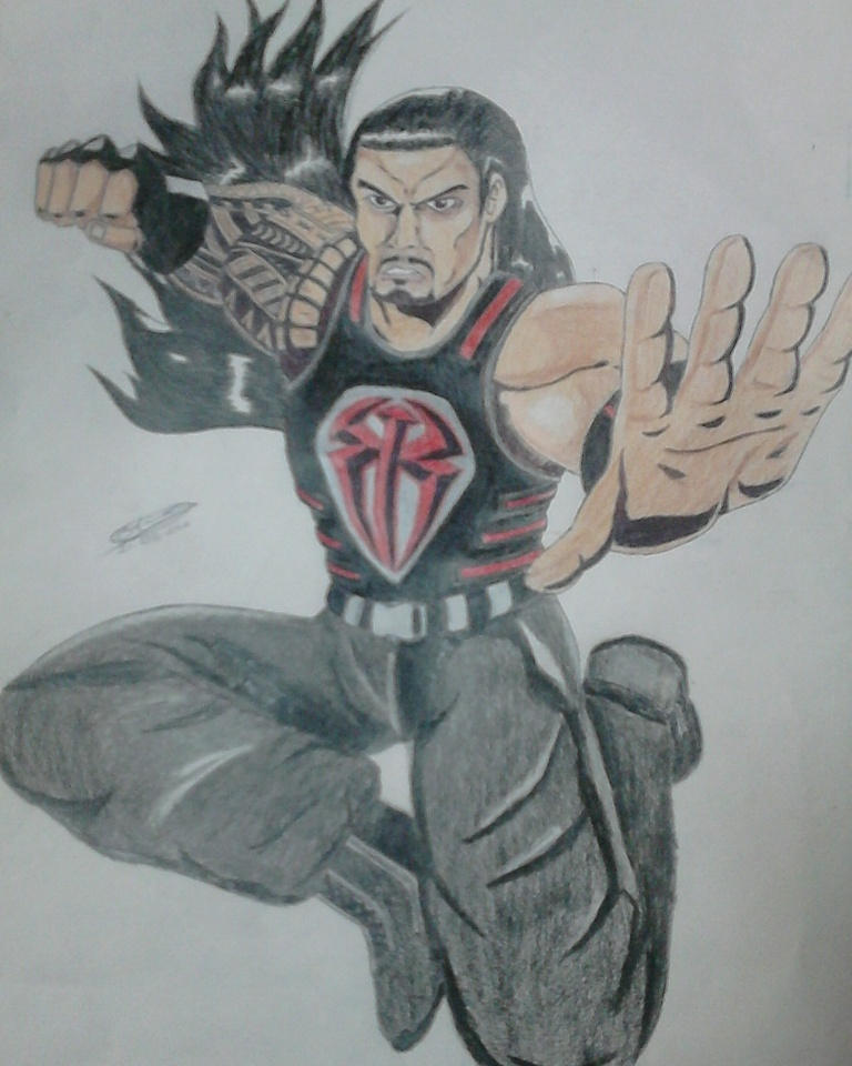 WWE Cartoon Roman Reigns by Artsevenavalos on DeviantArt