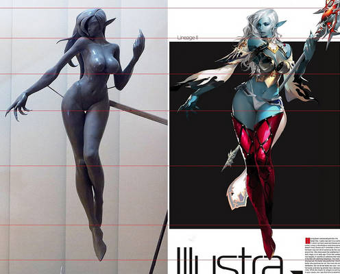 Lineage II Dark Elf WIP 1