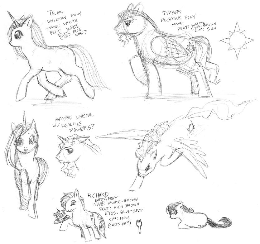 MLP sketches by JoJoBynxFwee on DeviantArt