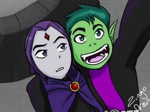 Beast Boy and Raven