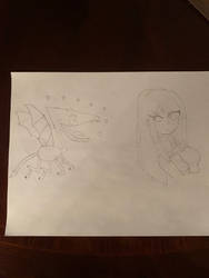 Samus and Ridley sketch 2