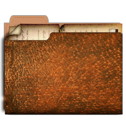 Steampunk Folder Icon with documents
