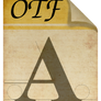 Steampunk OTF font file Icon