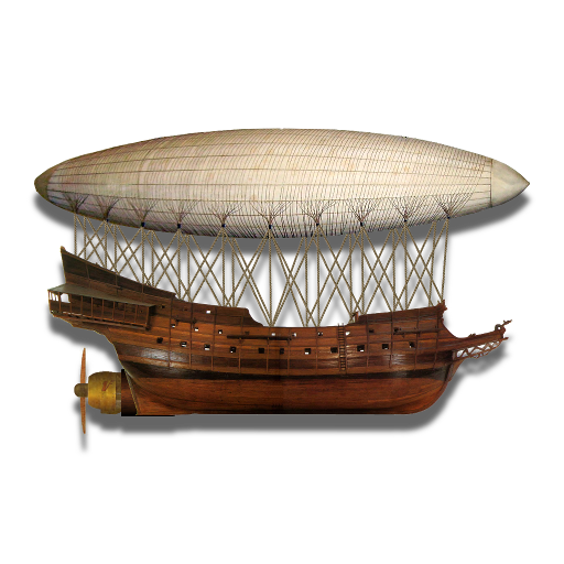 Steampunk Victorian Airship Icon