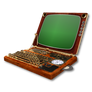 Steampunk Victorian Laptop Icon Mk3
