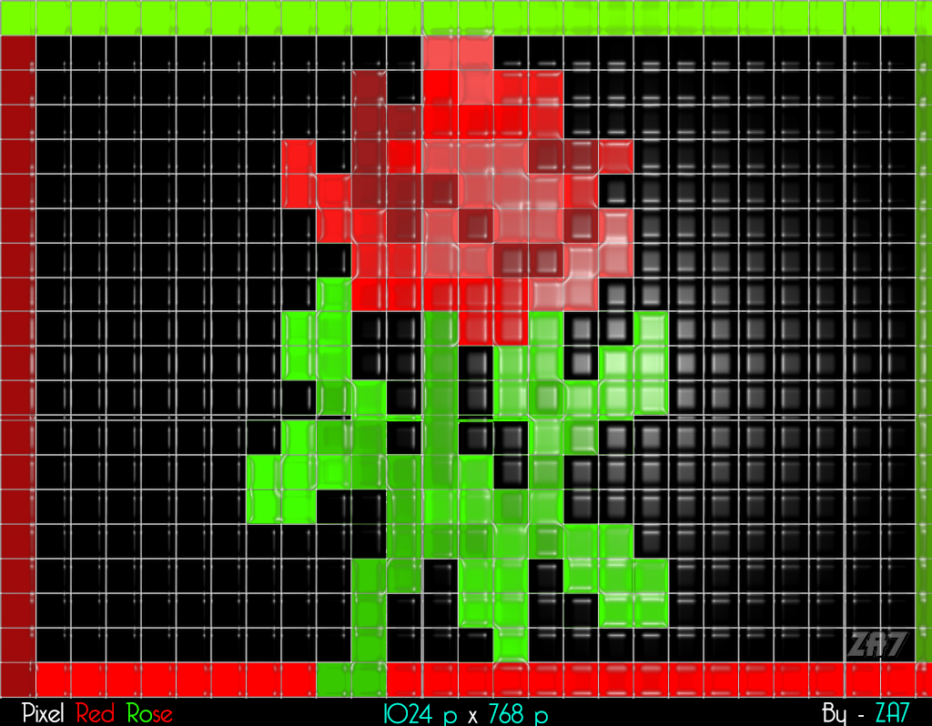 Pixel Red Rose