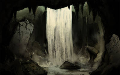 waterfall in cavern: mk2