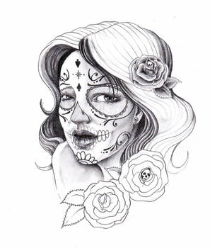 sugar skull lady