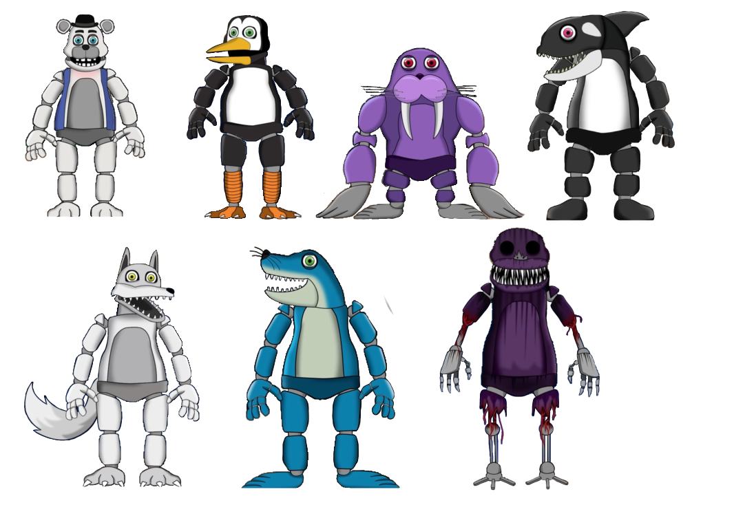 Unwithered Animatronics (FNAF What If?) by CinTanGallery on DeviantArt