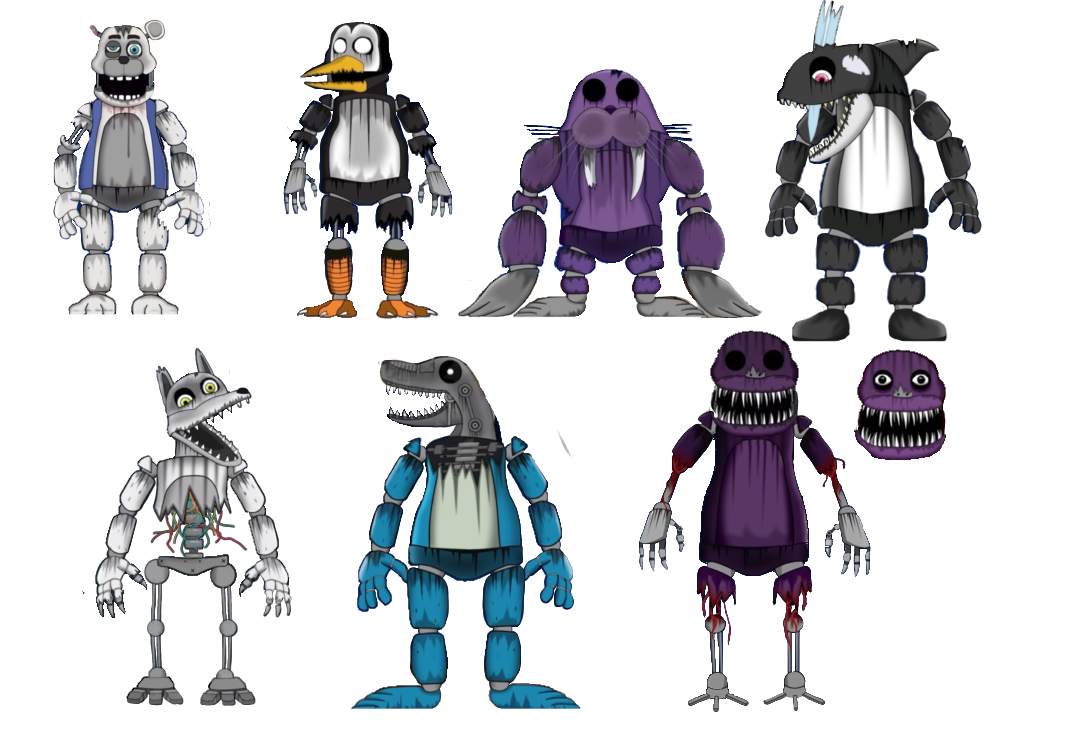 Unwithered Animatronics (FNAF What If?) by CinTanGallery on DeviantArt