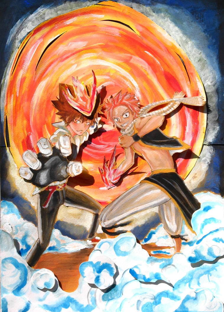 Tsuna and Natsu in 3D