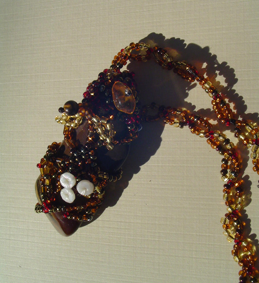 Autumn Forest Beaded  Pendant