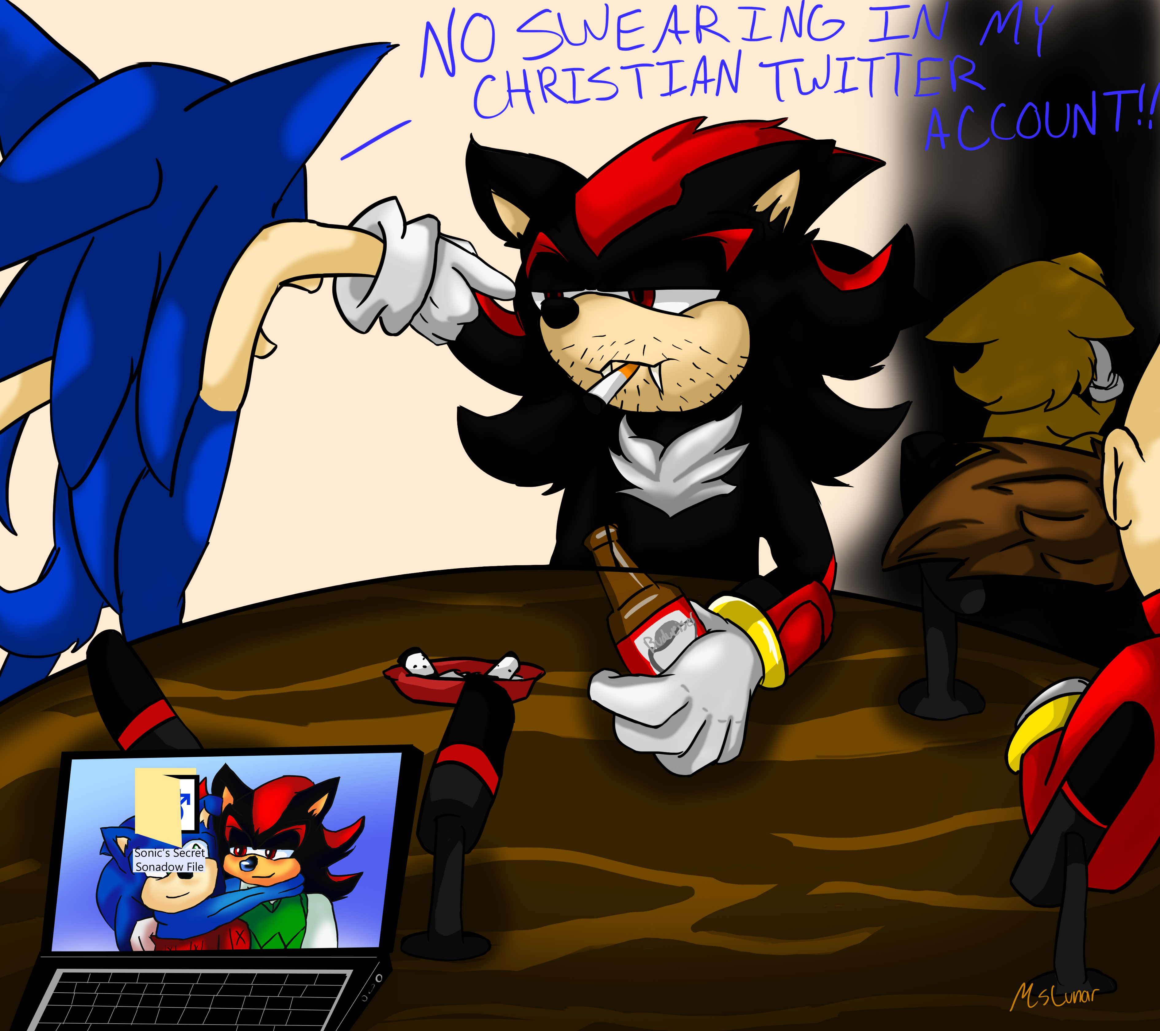 Sonic and Shadow VS DeviantArt (FT Tails) 