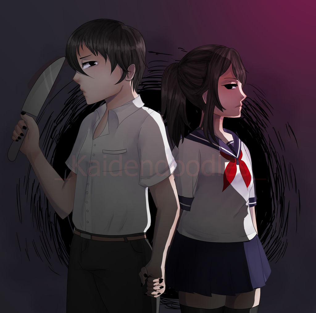 Yandere-kun and Yandere-chan by kaidendoodles on DeviantArt