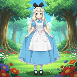 (Request) Lillie Pokemon as Alice in Wonderland