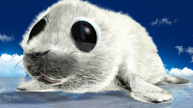 Cartoon Baby Seal 3D