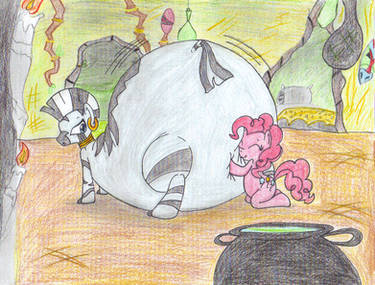 Bloaty Zecora and Pinki Pie