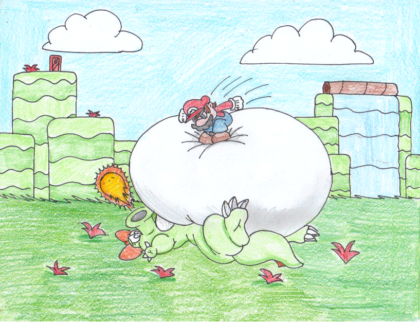 Heavy Ground Pound on Green Birdo