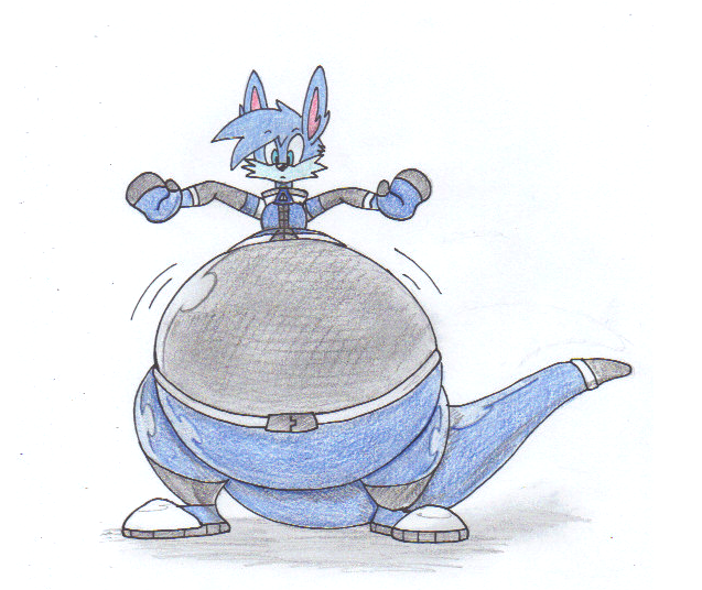 Drew Wolfaroo Space Suit Belly Bloat