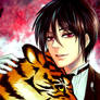 The butler and his tiger