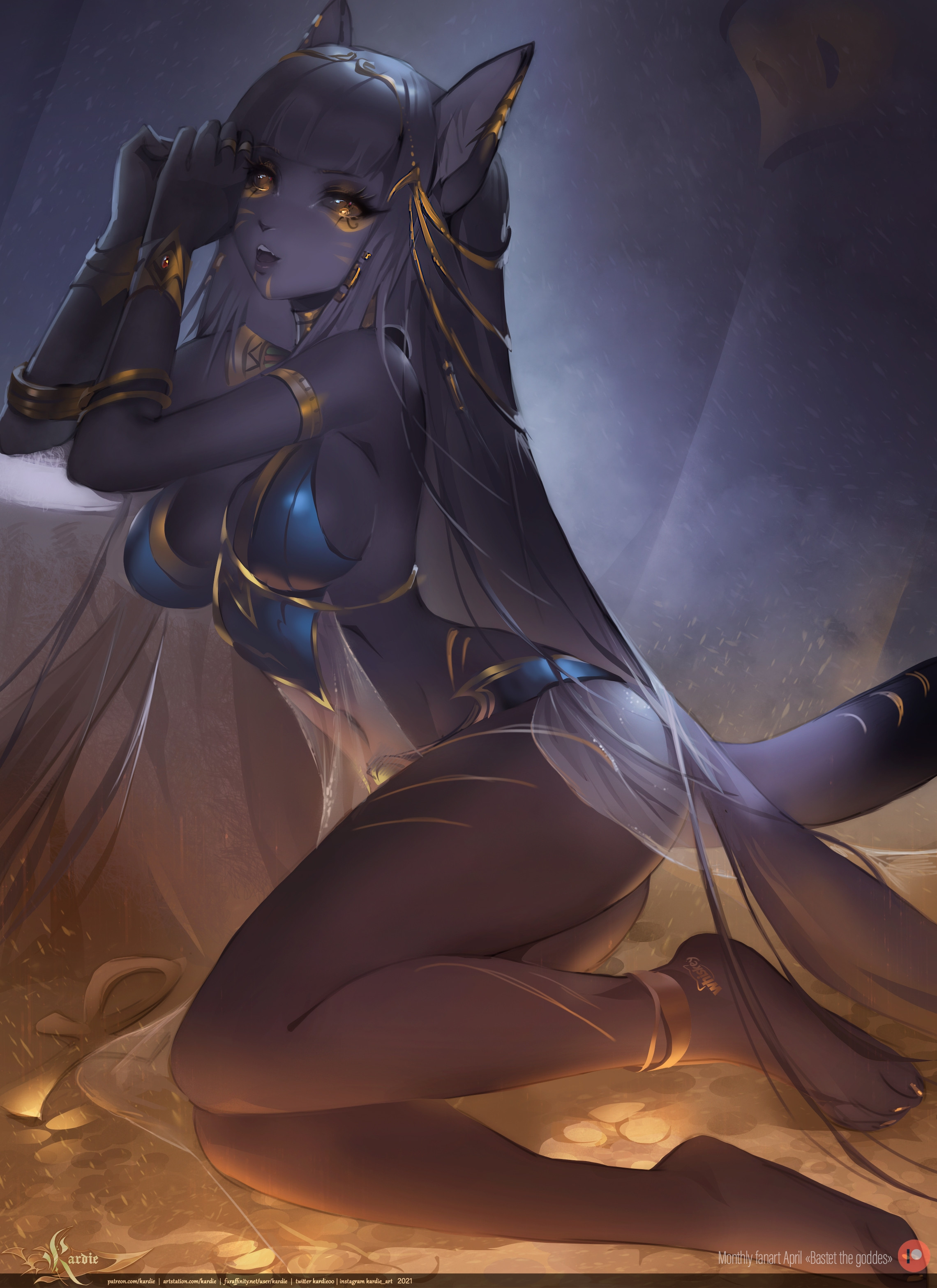 Bastet Egyptian Mythology Drawn By Kardie 99657