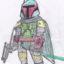 Boba Fett and a lightsabre